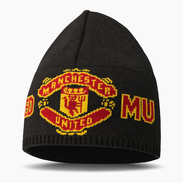 Pletena kapa Manchester United, črna