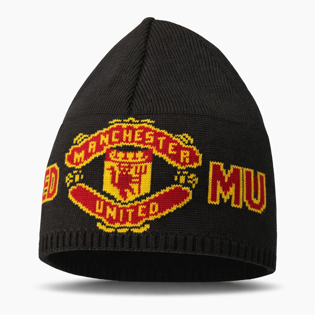 Pletena kapa Manchester United, črna