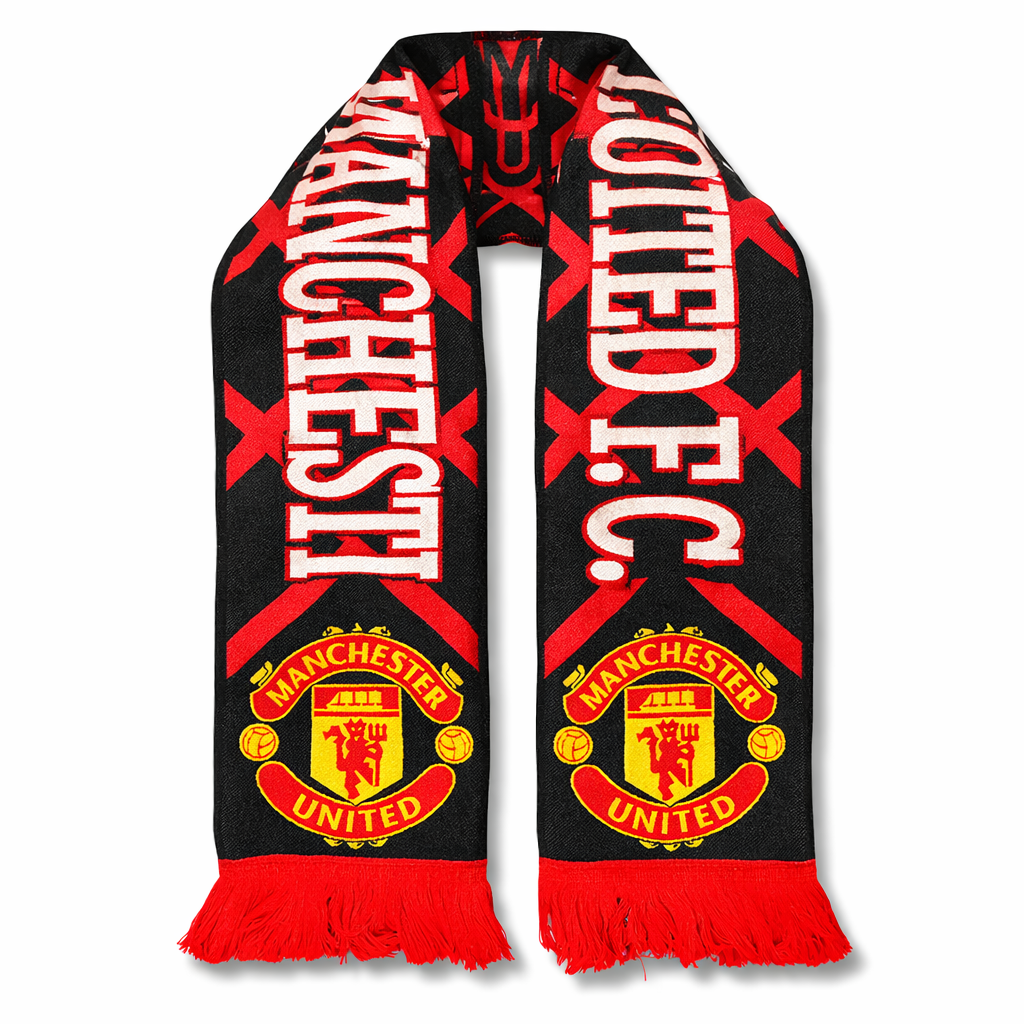 Manchester United pleteni šal, rdeč