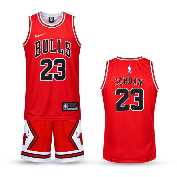 Otroški košarkarski komplet, rdeč, Chicago Bulls, Jordan