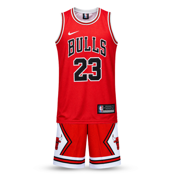 Otroški košarkarski komplet, rdeč, Chicago Bulls, Jordan
