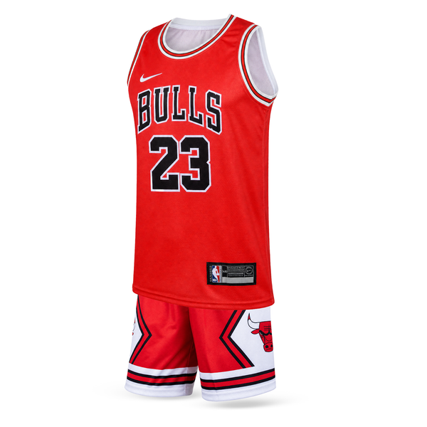 Otroški košarkarski komplet, rdeč, Chicago Bulls, Jordan