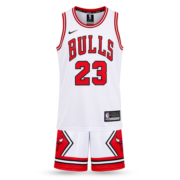 Otroški košarkarski komplet, beli, Chicago Bulls, Jordan
