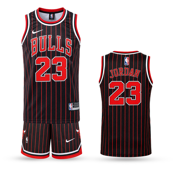 Otroški košarkarski komplet, črn, Chicago Bulls, Jordan