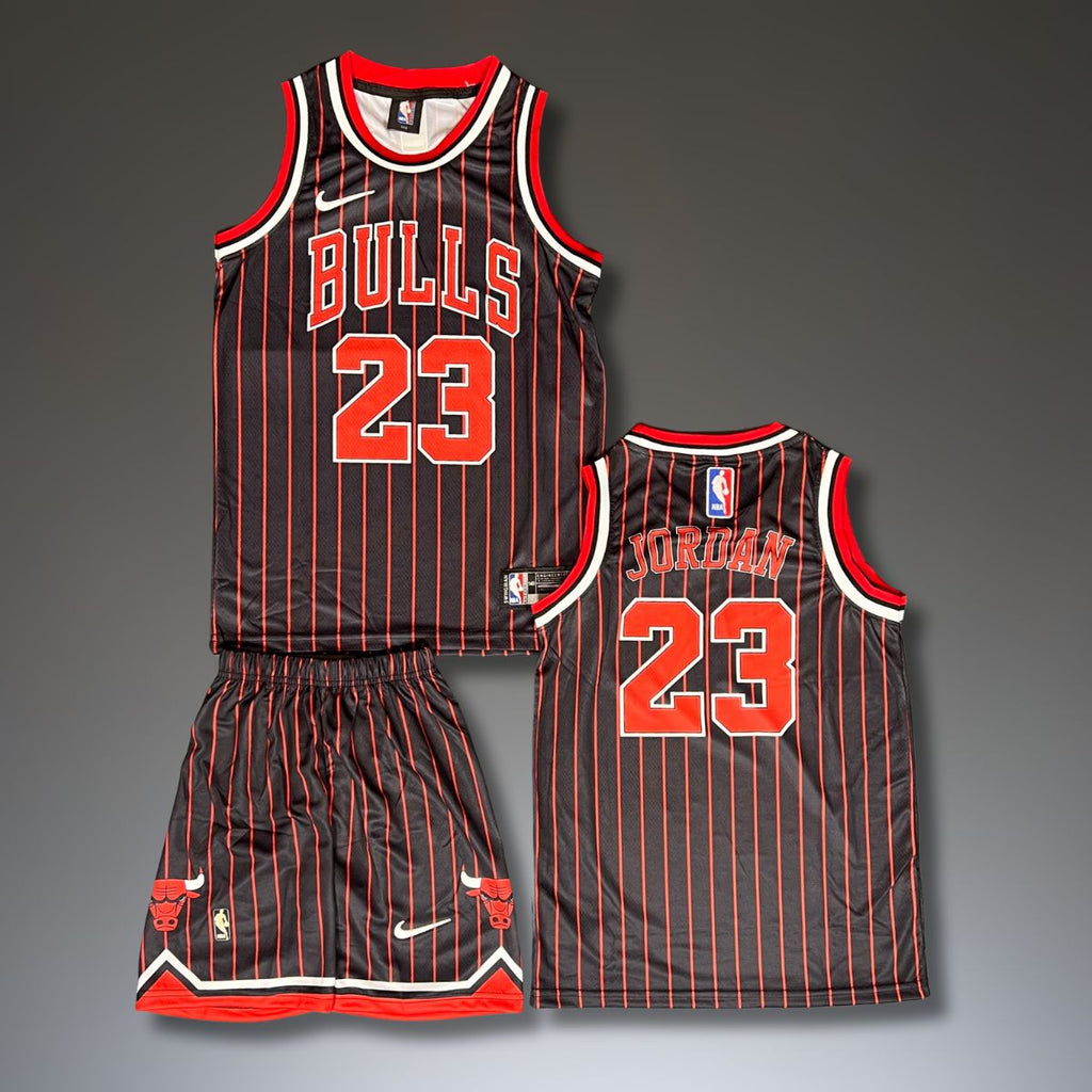 Otroški košarkarski komplet, črn, Chicago Bulls, Jordan