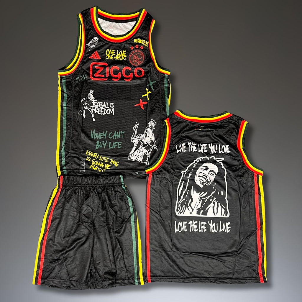 Otroški košarkarski komplet, črn, Ajax. Izdaja Bob Marley
