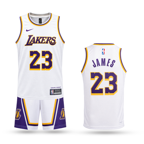 LA Lakers Otroški Košarkarski Komplet, James. 26/27, Bel