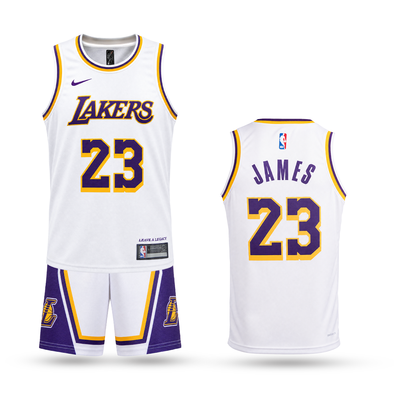 LA Lakers Otroški Košarkarski Komplet, James. 26/27, Bel