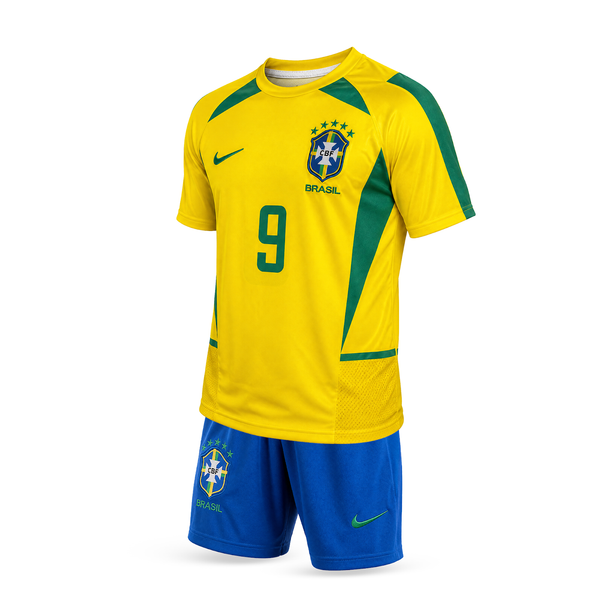 Brazilija Otroški Klasični Nogometni Komplet, Ronaldo. WC 2002