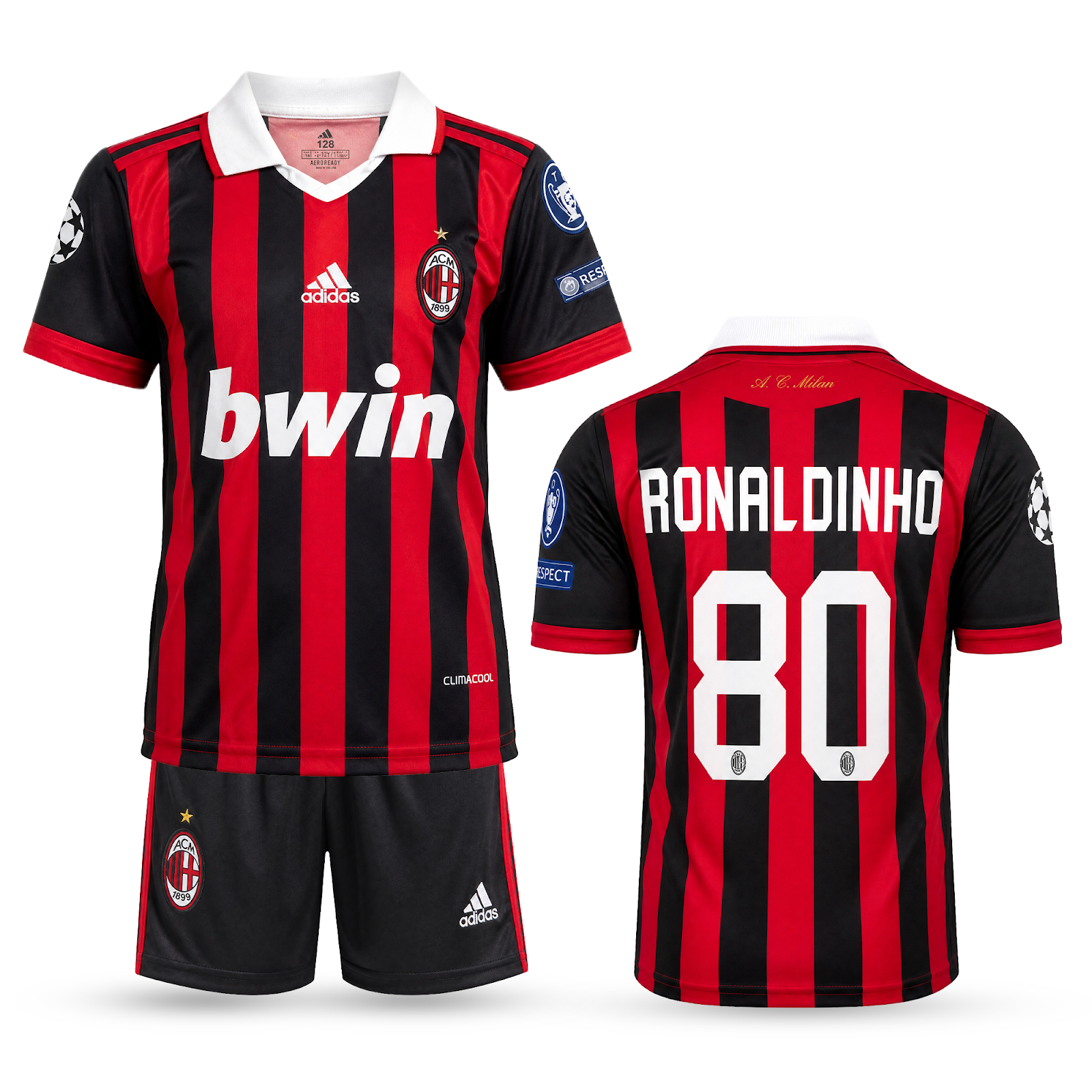 Milan Otroški Klasični Nogometni Komplet, Ronaldinho. 2009