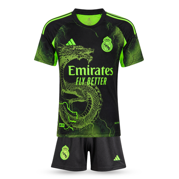Otroški fluorescenčni komplet Real Madrid, Bellingham. Neonsko zelena izdaja zmaja 2025
