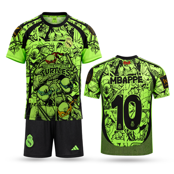 Otroški fluorescenčni komplet Real Madrid, Mbappe. Neonska izdaja Ninja Turtles 2025