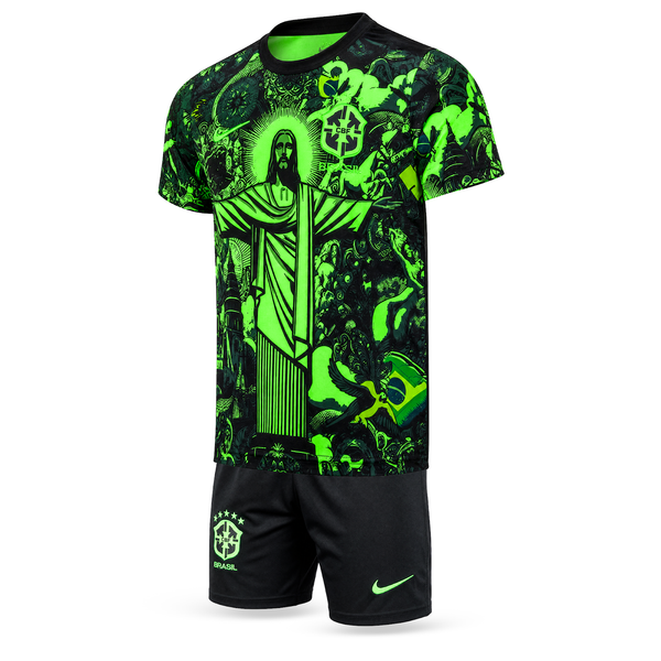 Otroški fluorescenčni komplet Brasil, Neymar. Neonsko zelena izdaja 2025