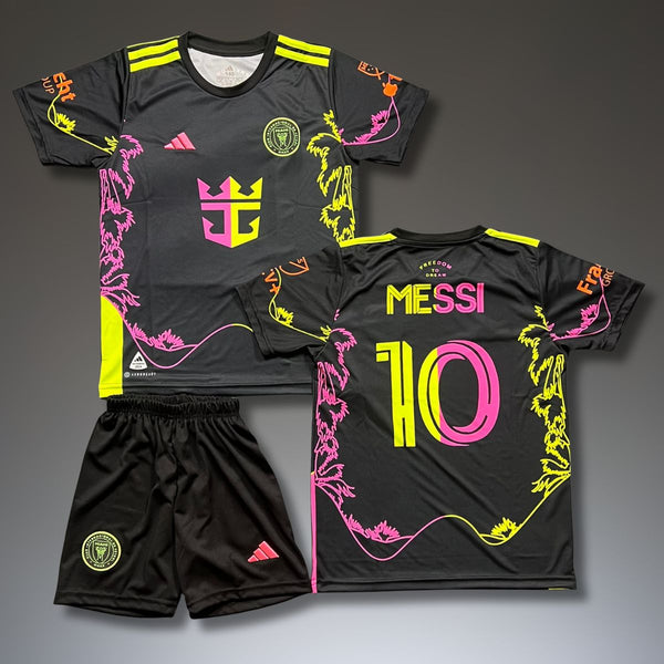 Otroški fluorescenčni komplet Inter Miami, Messi. Izdaja z neonskimi palmami