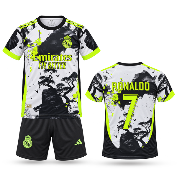 Otroški fluorescenčni komplet Real Madrid, Ronaldo. Japonska neonska izdaja