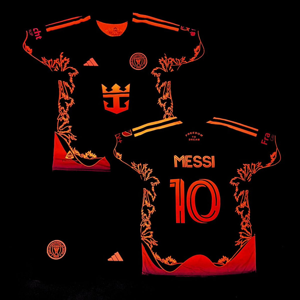 Otroški fluorescenčni komplet Inter Miami, Messi. Neonsko oranžna izdaja