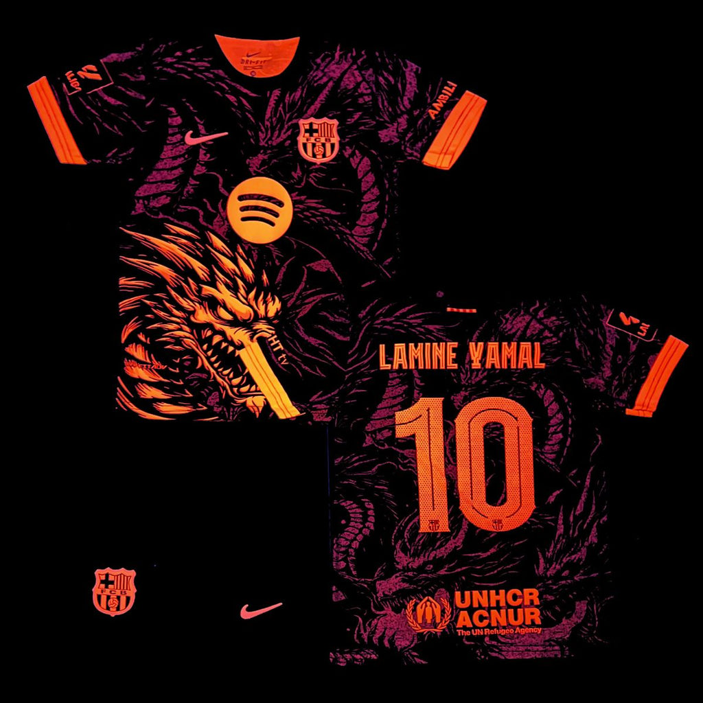 Otroški fluorescenčni komplet Barcelona, Yamal, 10. Neonsko rožnata izdaja zmaja