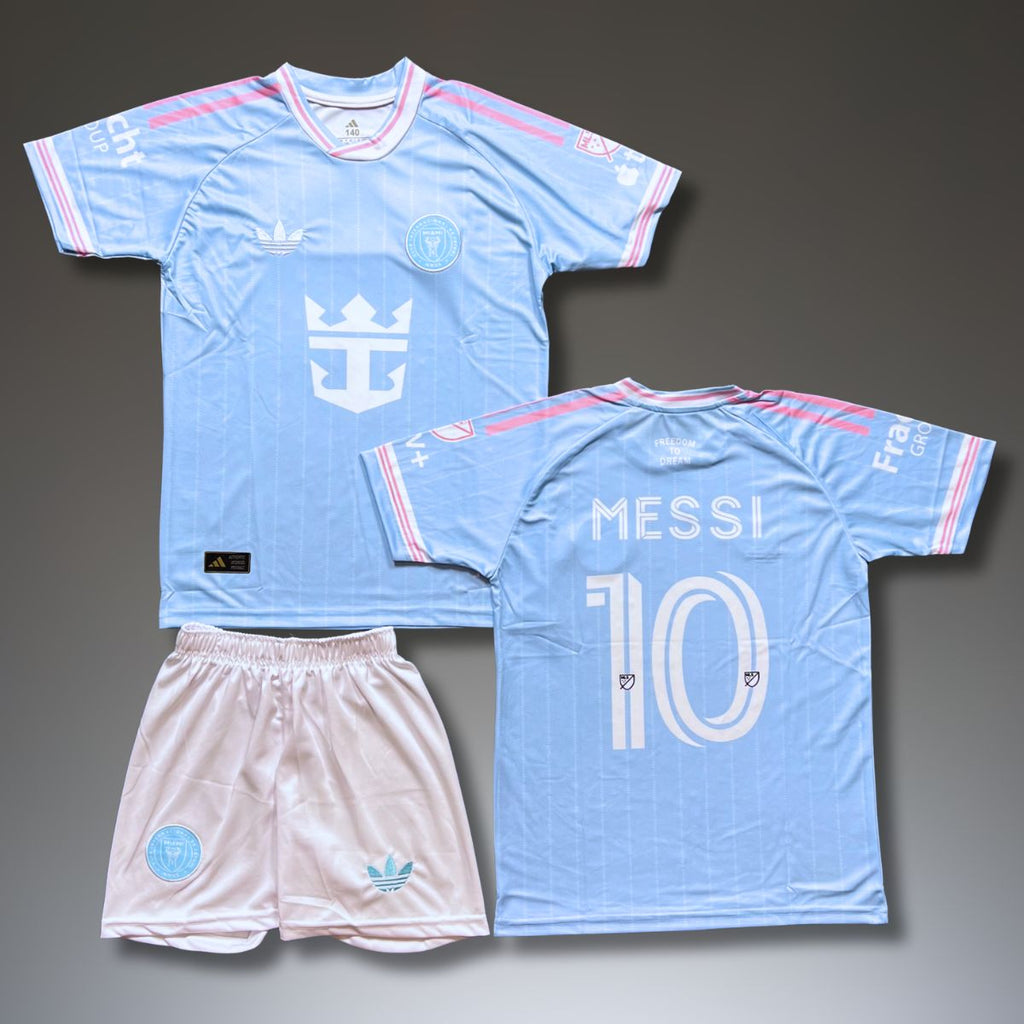 Otroški komplet Inter Miami, Messi. Posebna svetlo modra izdaja