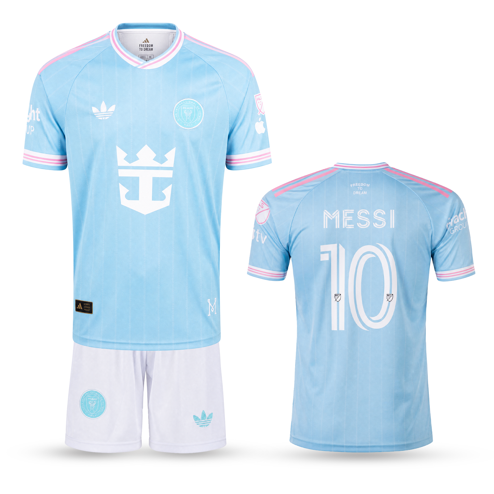 Otroški komplet Inter Miami, Messi. Posebna svetlo modra izdaja