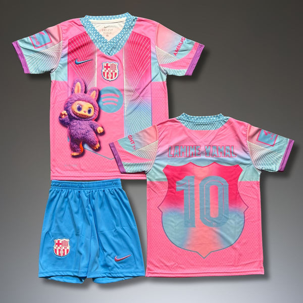 Otroški komplet Barcelona, Yamal. Posebna roza izdaja Labubu