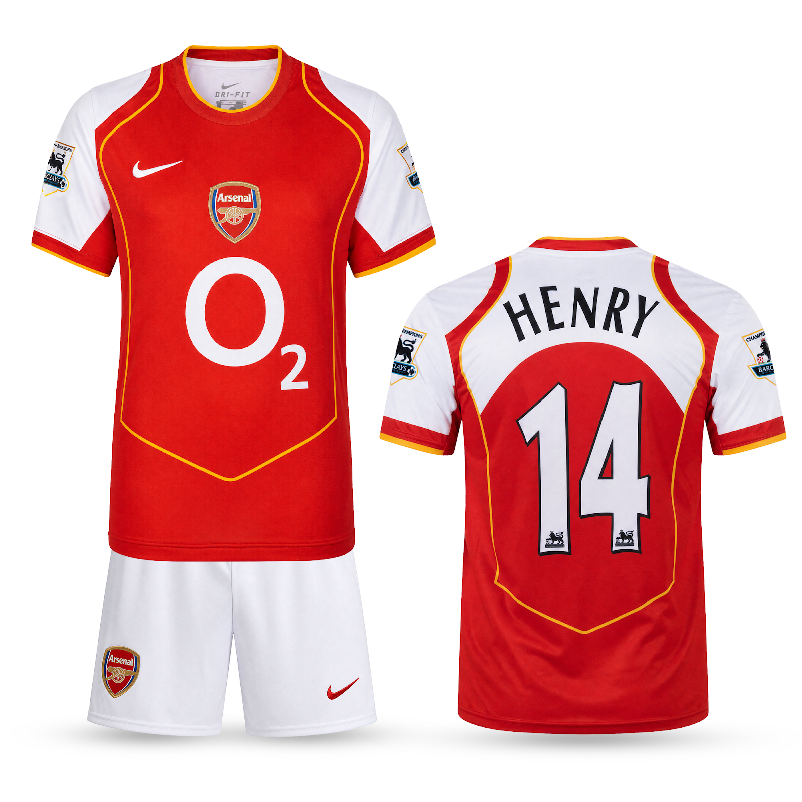 Arsenal Otroški Retro Nogometni Komplet, Henry