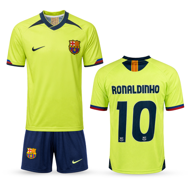 Barcelona Otroški Retro Nogometni Komplet, Ronaldinho