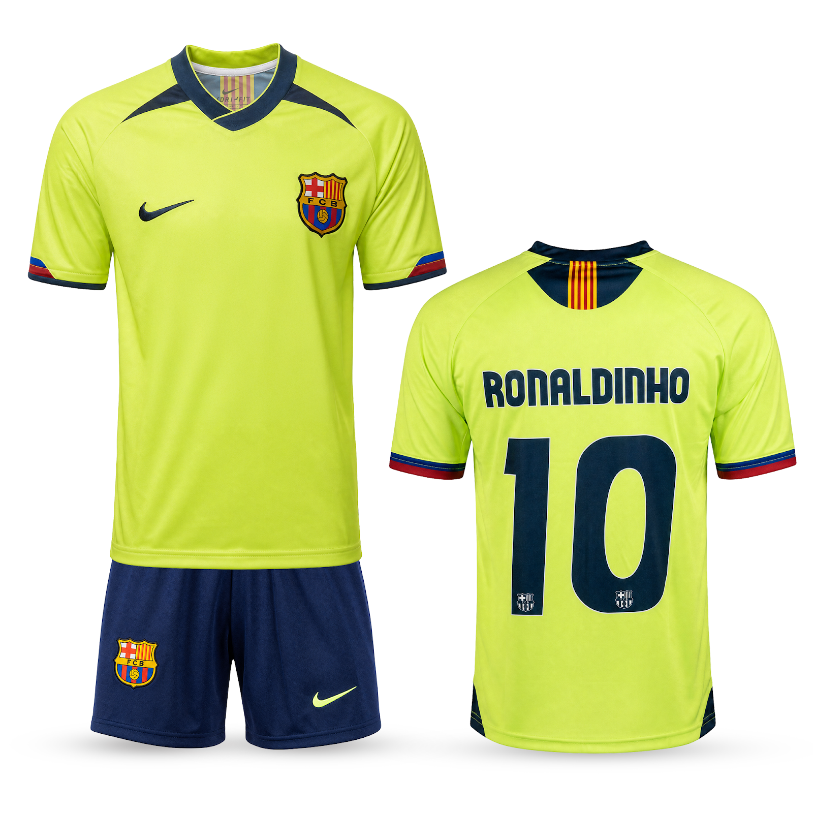Barcelona Otroški Retro Nogometni Komplet, Ronaldinho