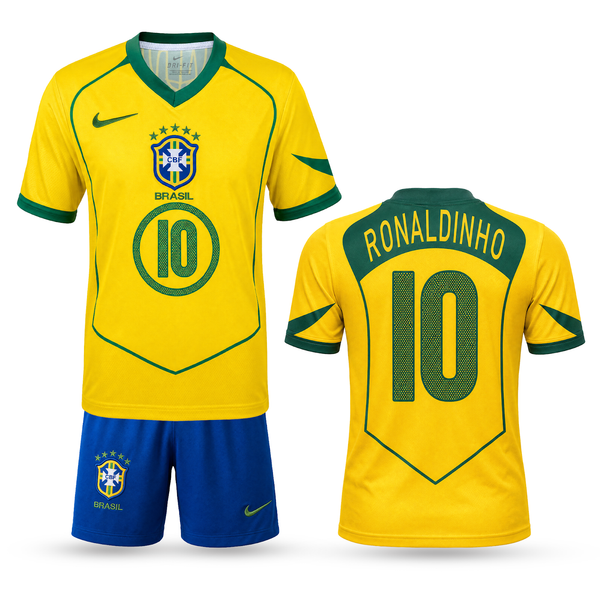 Brazil Otroški Nogometni Komplet, Ronaldinho. 2004