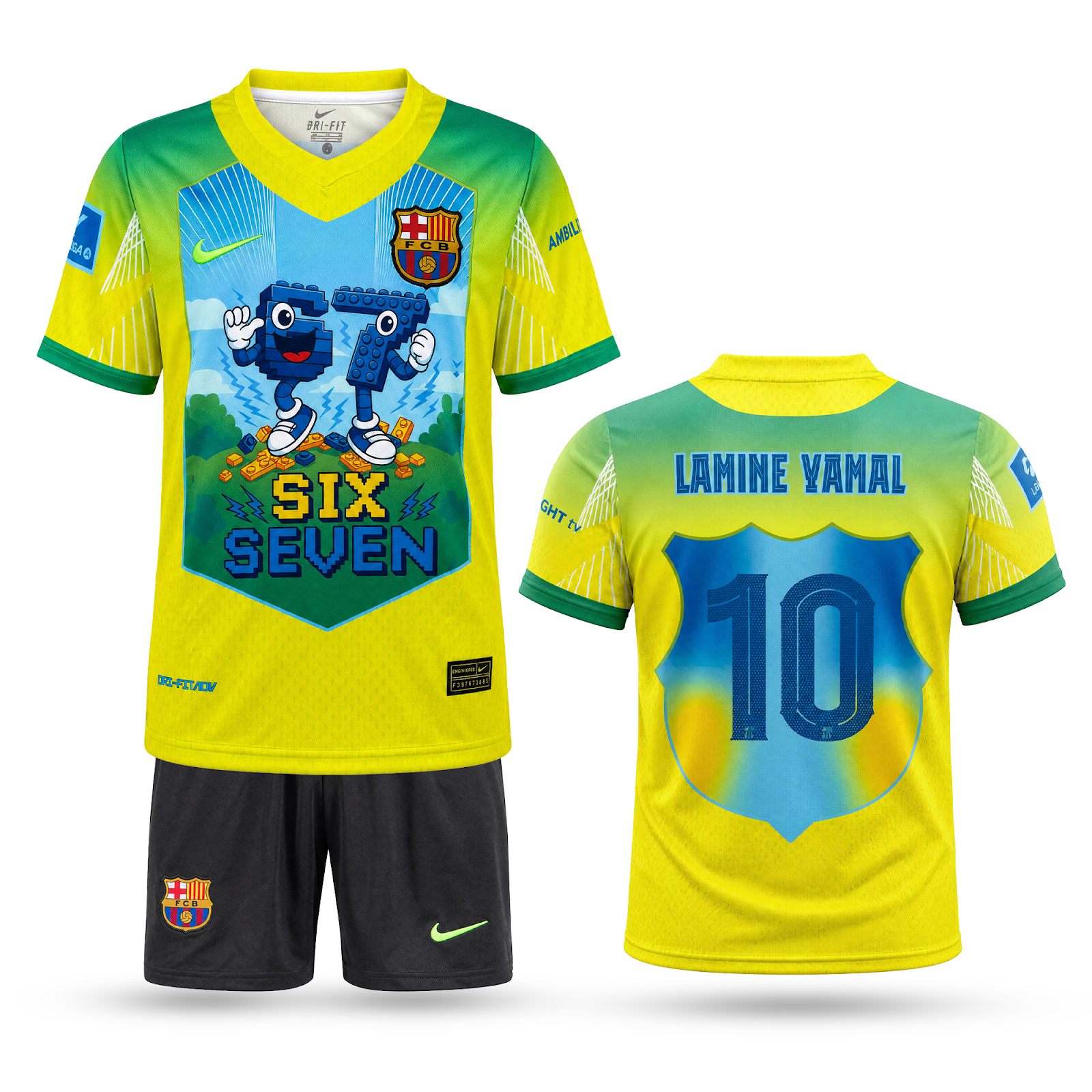 Barcelona Otroški Nogometni Komplet, Yamal. Six Seven Edition