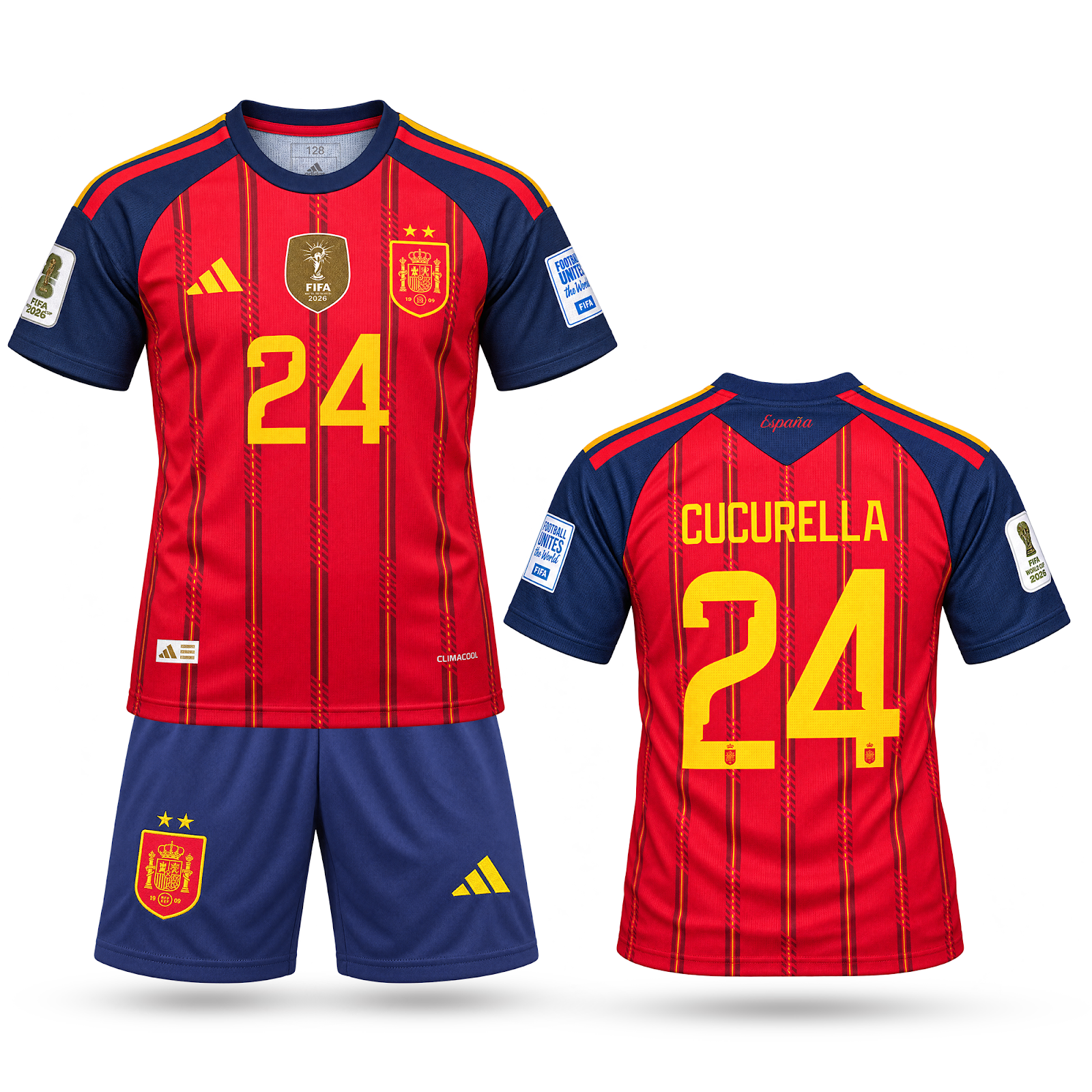 Španija Otroški Nogometni Komplet, Cucurella. World Cup 2026