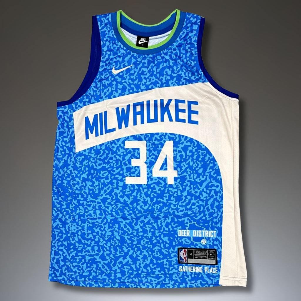 Milwaukee Bucks moški modri dres, Antetokounmpo