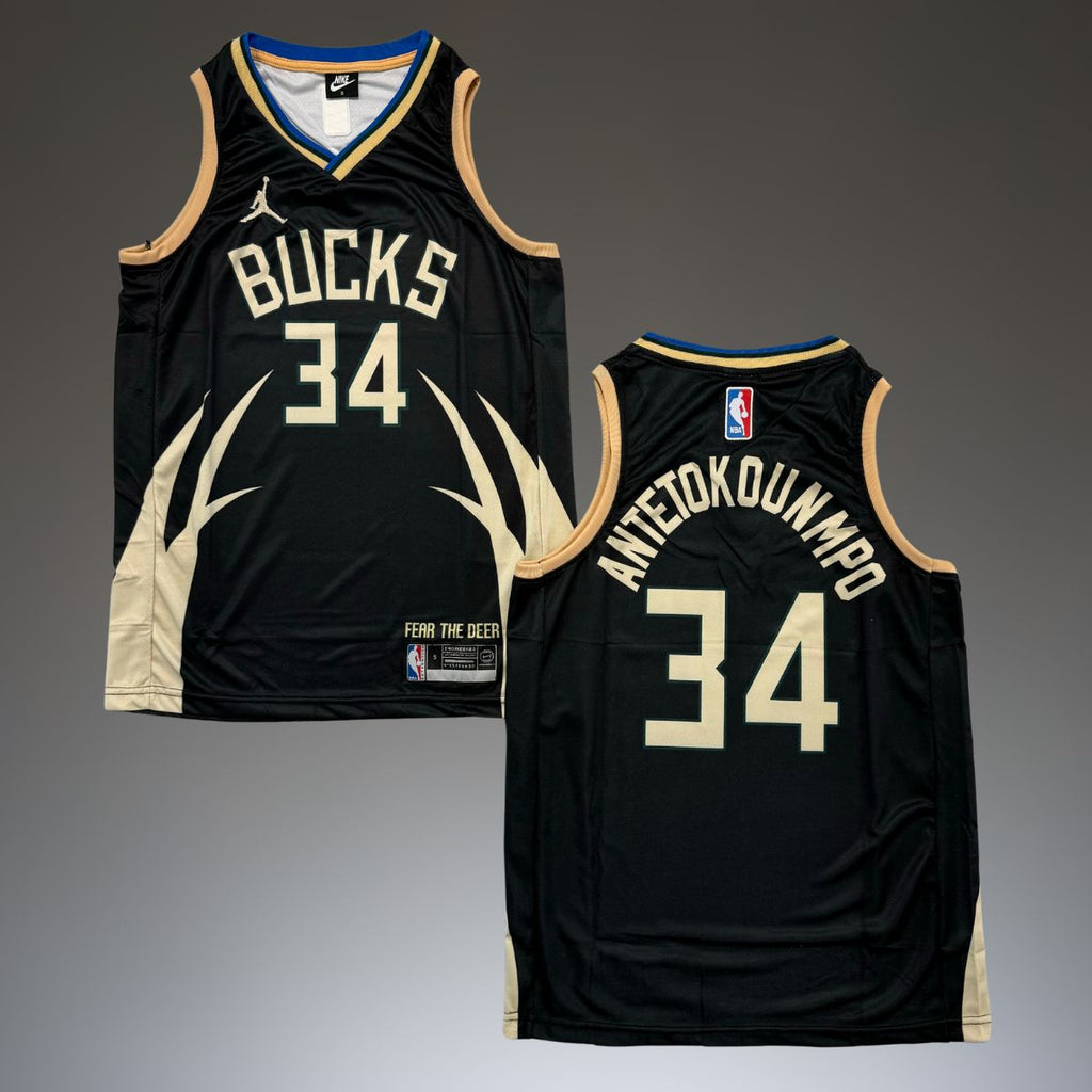 Milwaukee Bucks moški črni dres, Antetokounmpo