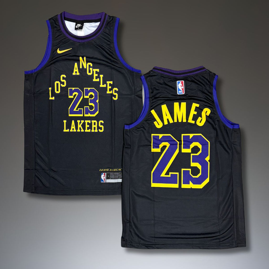 Los Angeles Lakers moški črni dres, James 23