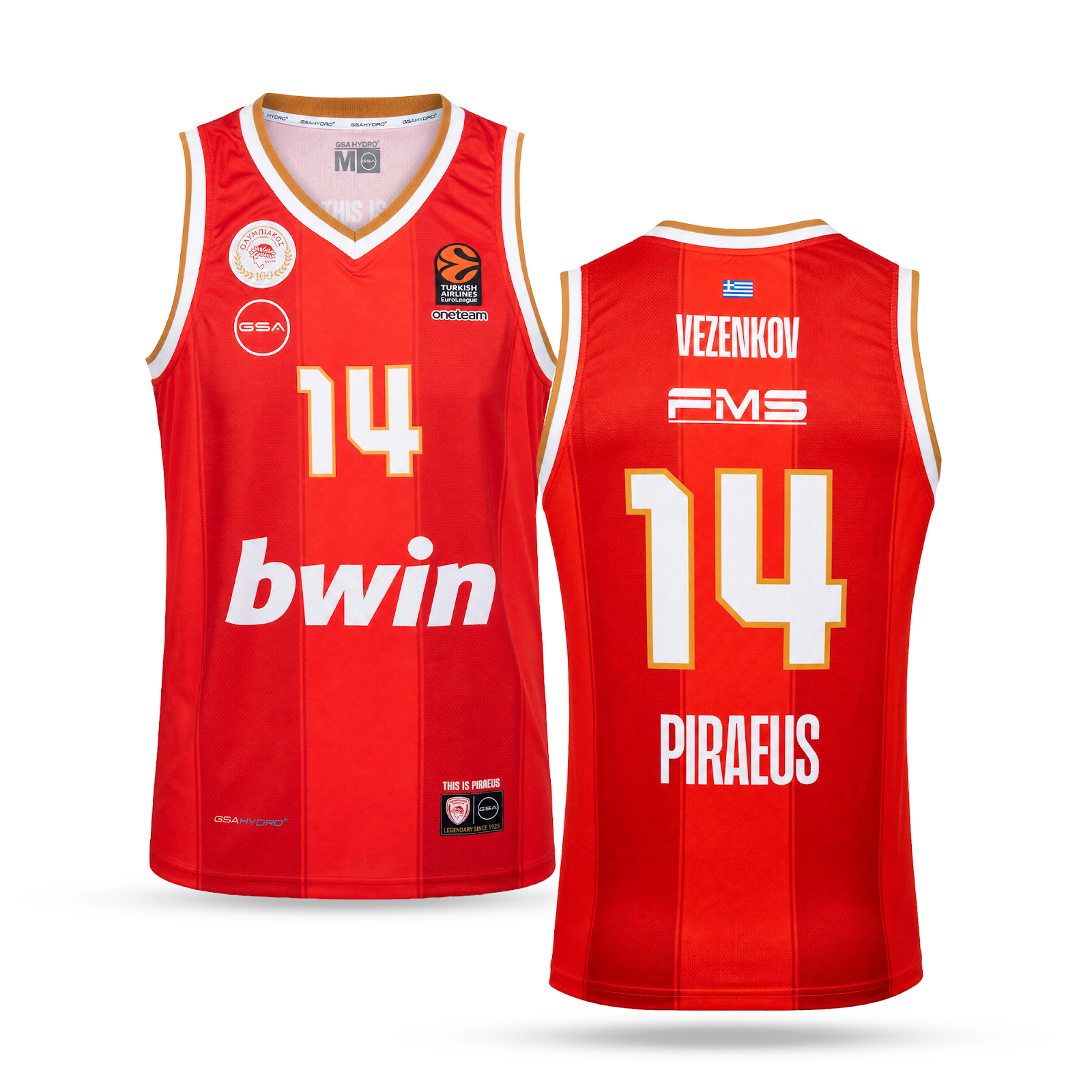 Olympiacos moški dres, Vezenkov. EuroLeague 2025