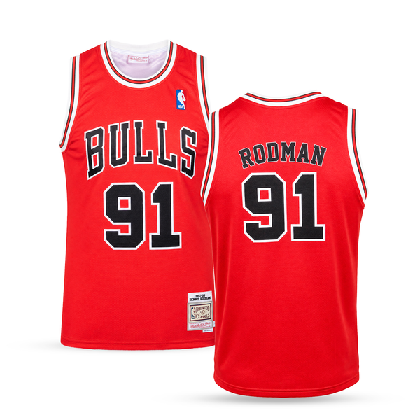 Chicago Bulls Moški Retro Košarkarski Dres, Rodman. Hardwood Classics, Rdeč