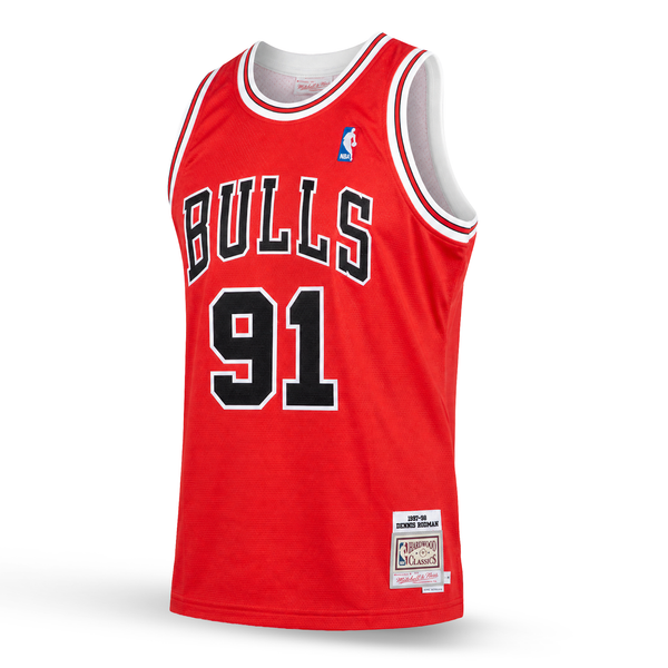 Chicago Bulls Moški Retro Košarkarski Dres, Rodman. Hardwood Classics, Rdeč