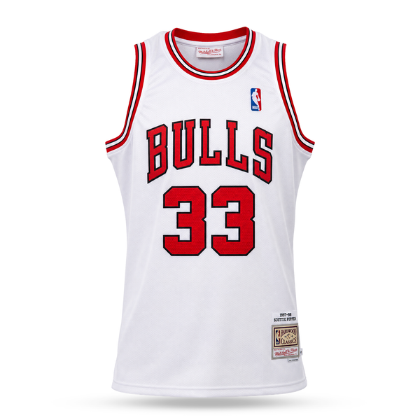 Chicago Bulls Moški Retro Košarkarski Dres, Pippen. Retro Hardwood Classics, Bel