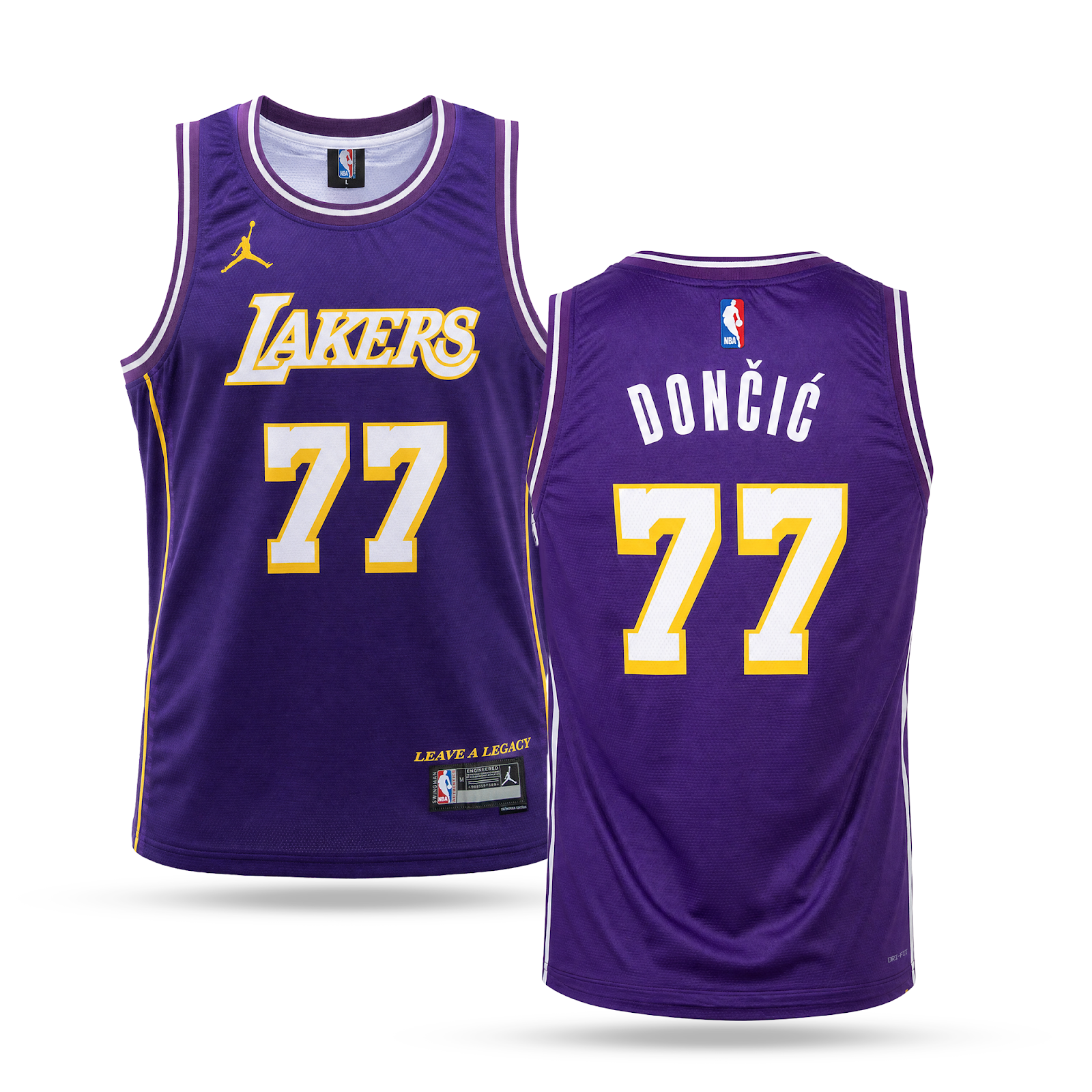 LA Lakers Moški Košarkarski Dres, Dončić. Vijoličen