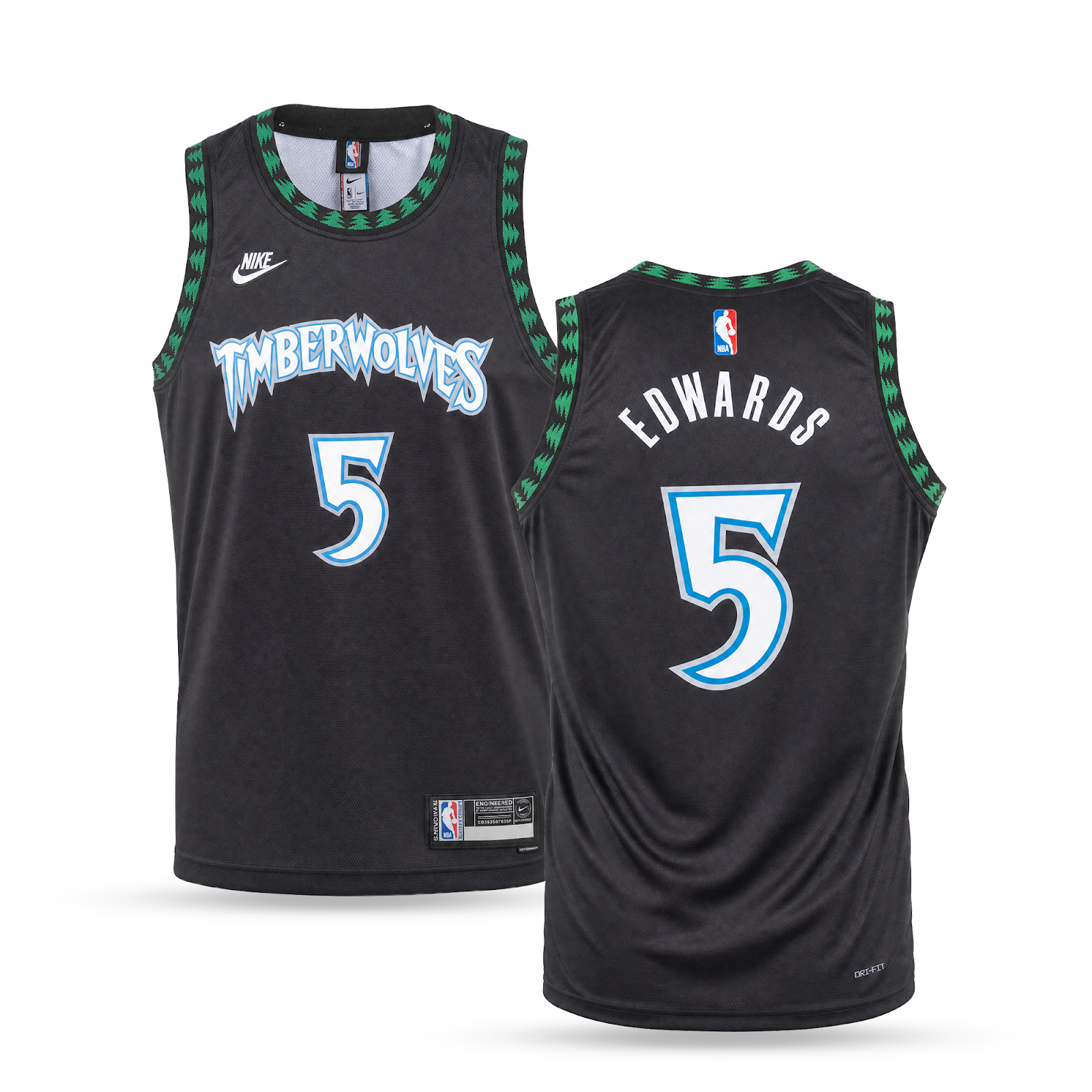 Minnesota Timberwolves Moški Retro Košarkarski Dres, Edwards. Retro Hardwood Classics, Temno Moder