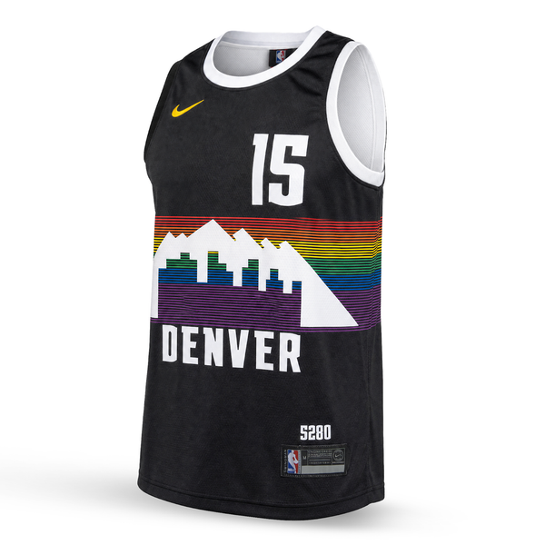 Denver Nuggets Moški Košarkarski Dres, Jokić. Črn