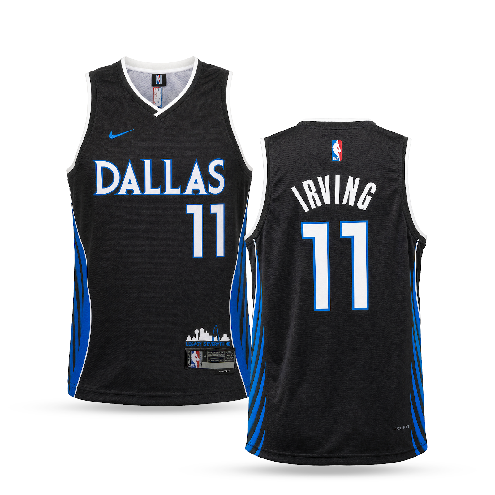 Dallas Mavericks Moški Košarkarski Dres, Irving. Črn