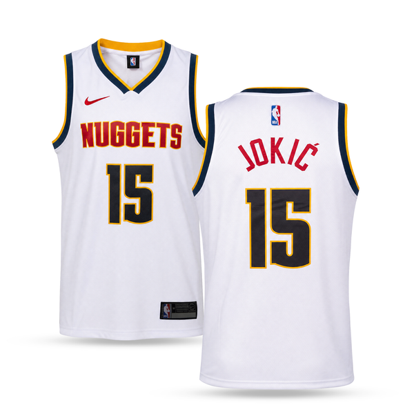 Denver Nuggets Moški Košarkarski Dres, Jokić. Bel