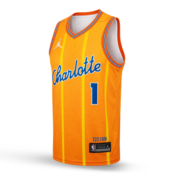Charlotte Hornets Moški Košarkarski Dres, Ball. Oranžen