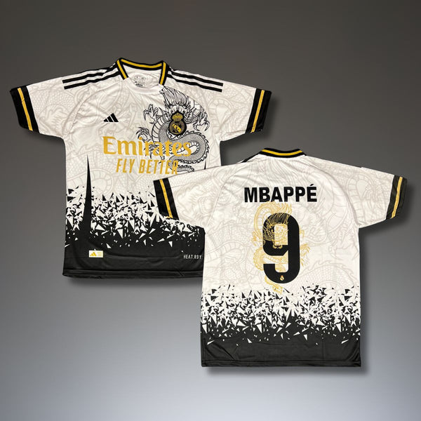 Real Madrid moški dres, bel, Mbappe. Zmajska izdaja 2024