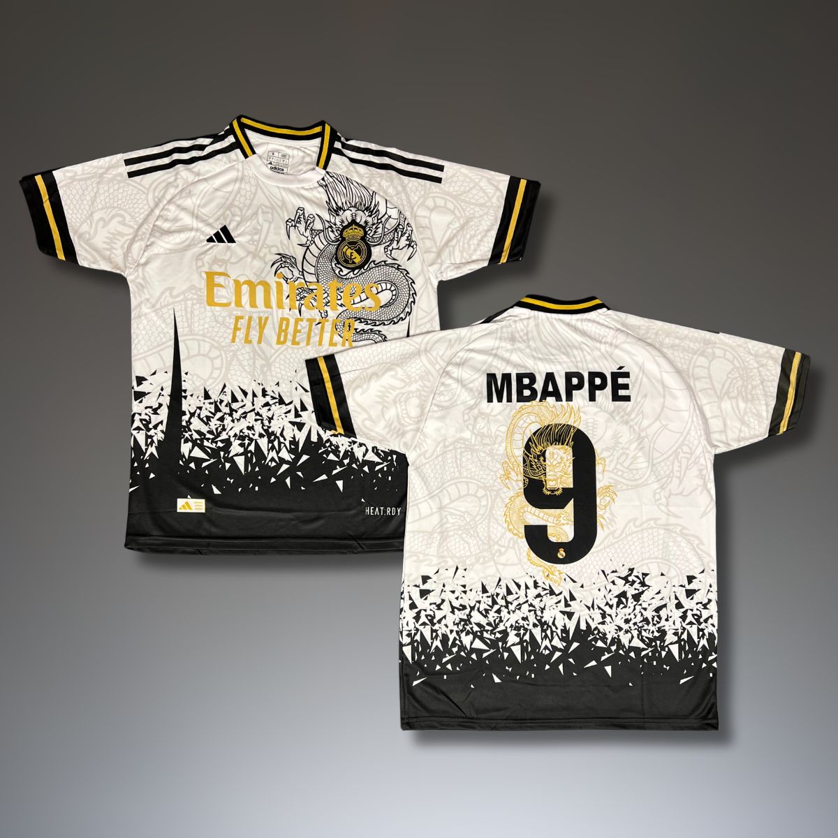 Real Madrid moški dres, bel, Mbappe. Zmajska izdaja 2024