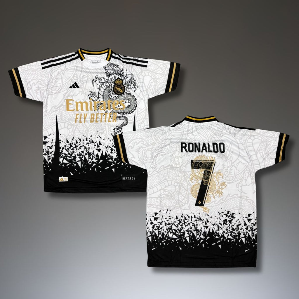 Real Madrid moški beli dres, Ronaldo. Zmajska izdaja 2024