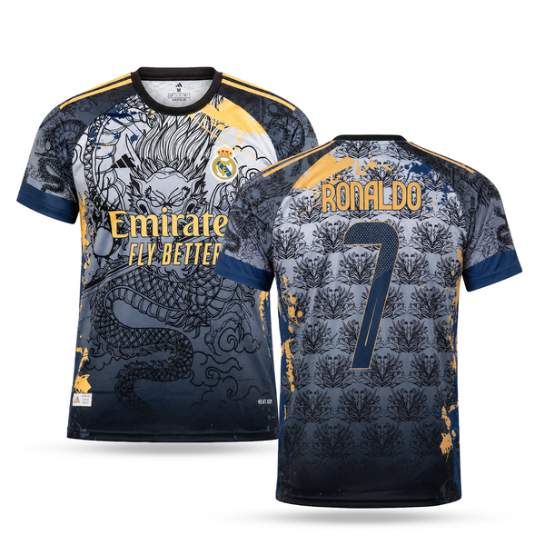 Real Madrid moški dres, modre barve, Ronaldo. Dragon edition 2025