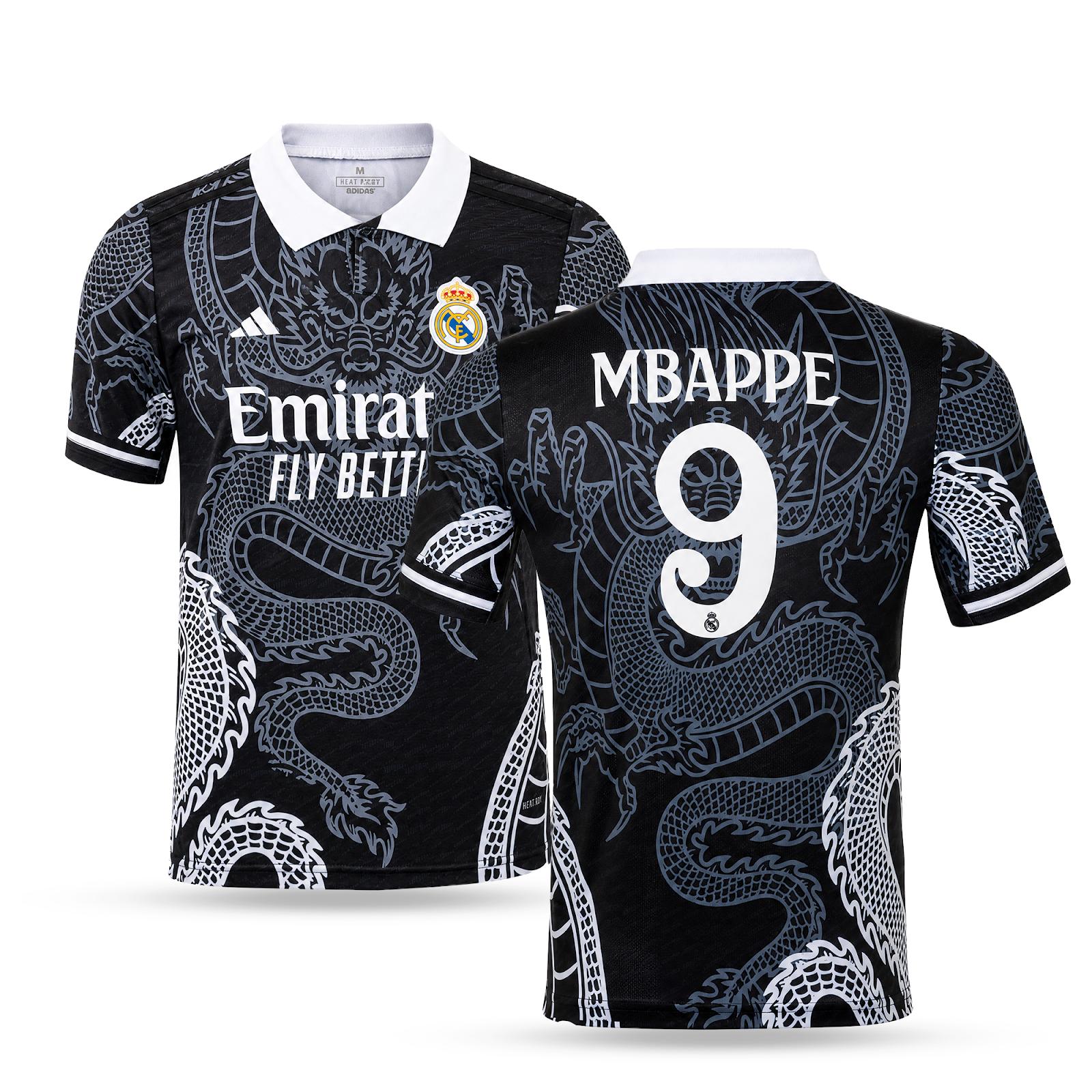 Real Madrid moški dres, Mbappe. Izdaja črnega zmaja 2025