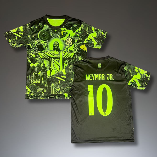 Brazilija moški fluorescenčni dres, Neymar. Neonsko zelena izdaja 2025