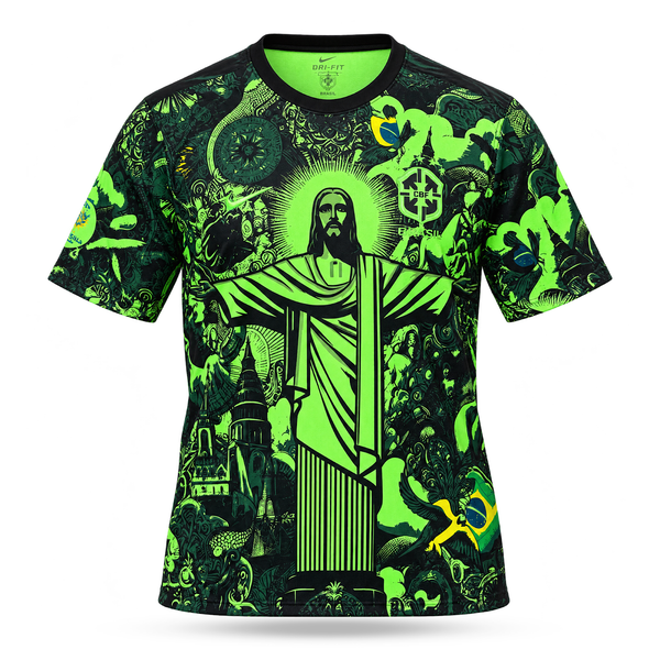 Brazilija moški fluorescenčni dres, Neymar. Neonsko zelena izdaja 2025